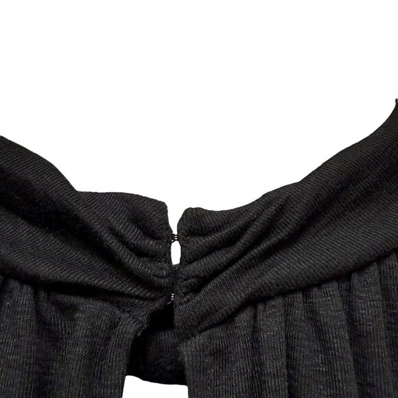 Rachel Roy Top Plus Size 3X Black Short Sleeve High Neck Keyhole NWT - Picture 6 of 9